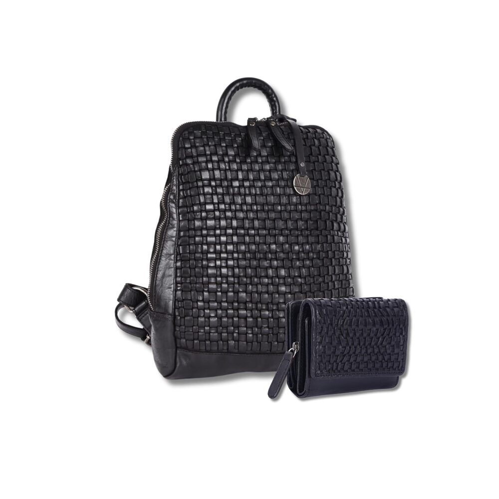 6032 Leather Backpack & Wallets , Small Wallet Zipper Coin Purse